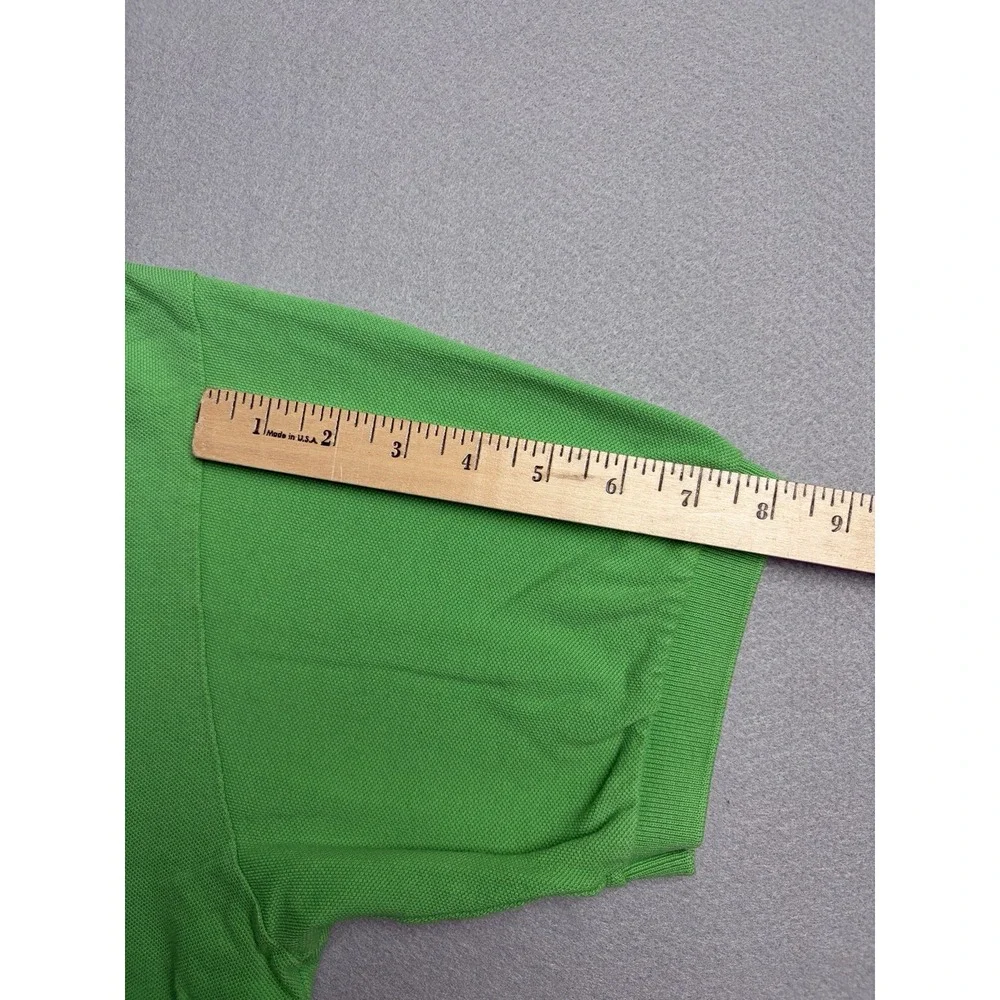 Ralph Lauren Polo Shirt Mens Large Green Small Pony Blue Cotton Preppy Casual